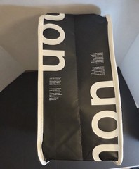 Lululemon Large White and Black Reusable Tote Bag NEW !