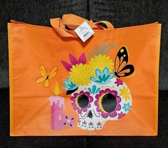 SUGAR SKULL DAY OF THE DEAD/DIA DE LOS MUERTOS REUSABLE BAG 14×18×10.5 NEW