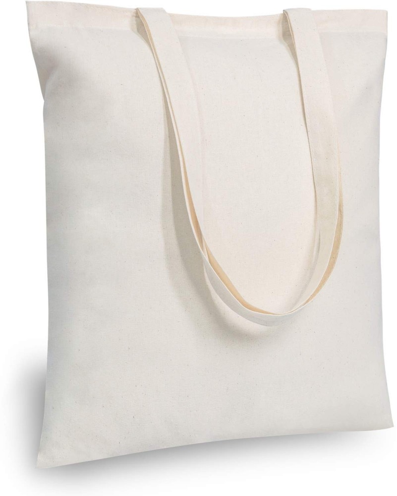TOPDesign 192-Pack Economical 16″x15″ Cotton Tote Bags, Lightweight Medium Re…