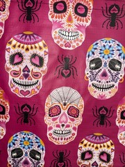 New XXL Skulls ~Day Of The Dead~ Shopping Bag Reusable Tote Bag~ Marshalls pink