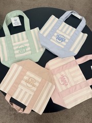Trader Joe’s Mini Pastel Canvas Tote Bag Set of 4 Colors