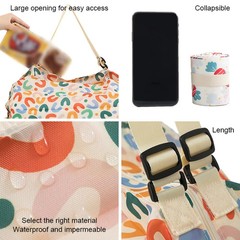 Foldable Waterproof Shopping Bag Nylon Beach Grocery Travel Storage Bag