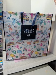 Roller Rabbit Foldable Reusable Shopping Bag Multicolor All-Over Tote