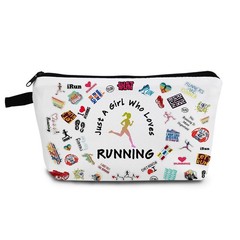 YULUENZE Running Makeup Bag 8.65 x 4.72 x 1.77 inches, Just Love 01