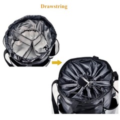 Circular Hairdressing Bag, 2 Piece Set 12.5 X X Inches, Black