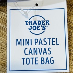 Trader Joe’s 2026 Mini Canvas Pastel Reusable Tote Bag Green – BRAND NEW | US