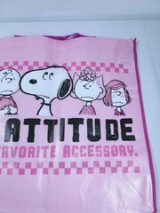 Peanuts New Snoopy & Gang My Attitude Reusable Shopping Bag Grocery Bag