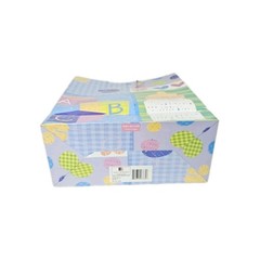 Lindy Bowman Baby Gift Bag Extra Large ABC Design Blue Hearts Baby Shower Bag
