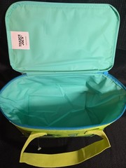 Trader Joe’s Mini Insulated Tote Bag LIME GREEN w/Blue Accent NWT! New Release