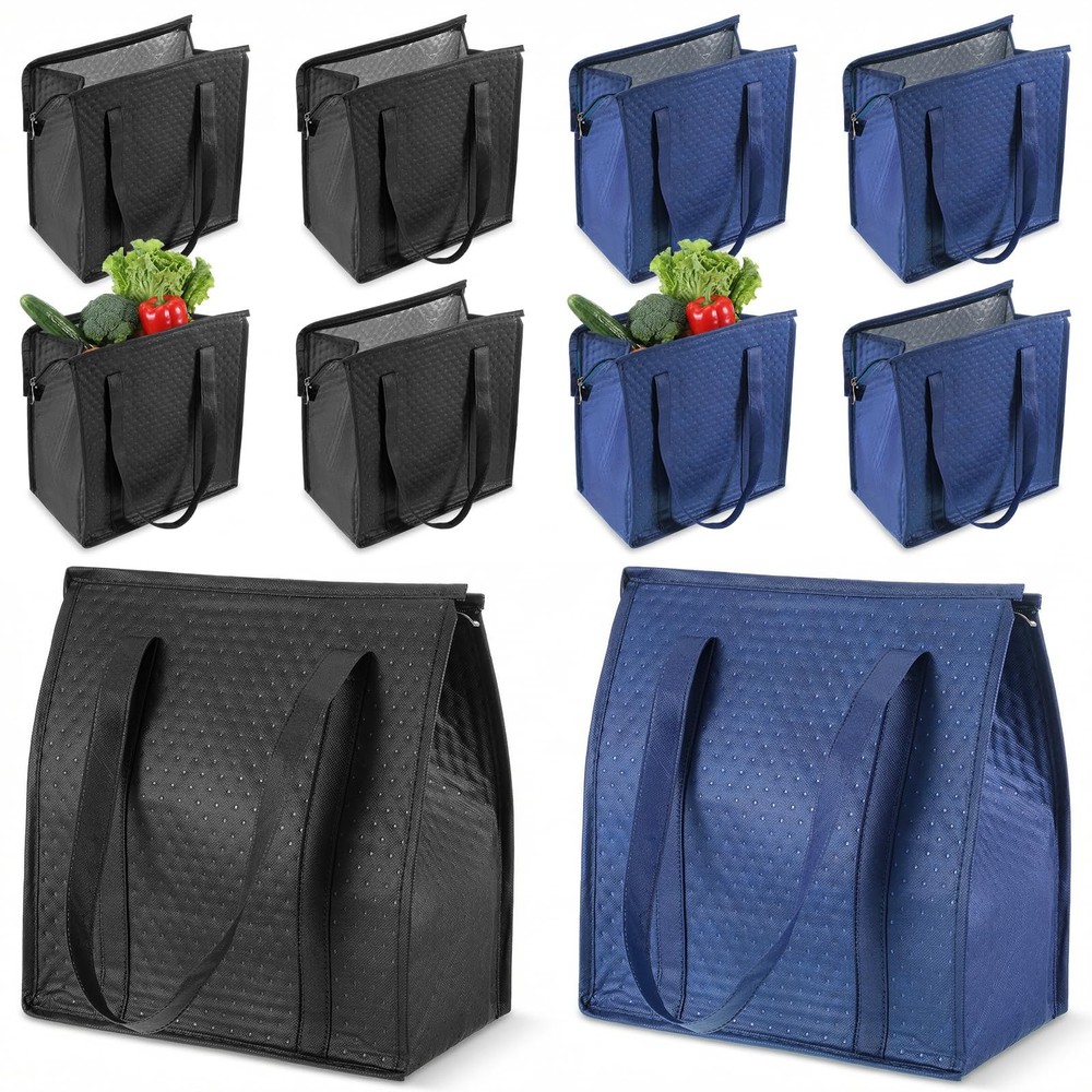 8 Pcs Insulated Cooler Bag, Large Insulated Grocery Bags, Reusable Cooler Bag…