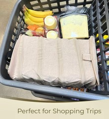 BREAD BAG, Reinforced Egg Protector – Anti-Crush Rigid 5 x 12.5 x 7, Beige