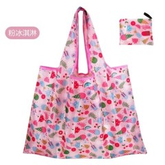 3 pc print waterproof 210D big grocery bag reusable strong foldable nylon bag