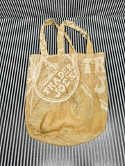 Trader Joe’s Very Rare Double Handle Canvas Logo Tan Tote Bag
