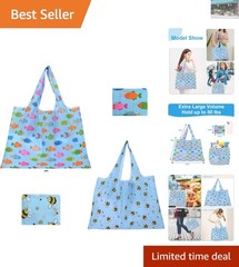 Trendy 50lbs Foldable Reusable Bags – Perfect for Shopping & Outdoor Adventures