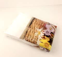 Reusable Bag White W/Spring Summer Floral Design Eco Friendly Shopping E4-1697