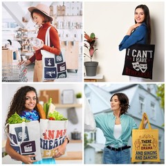 Paterr 12 Pcs Theater Canvas Tote Bags Bulk Theatre Gifts for Women Musical L…