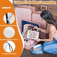 APAKUTA Teacher Gifts Makeup Bag Singer Inspired Gift Song Lyric white