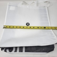 Lululemon Reusable Tote Shopping Bag Recycled Materials Nylon Feel Snap Button