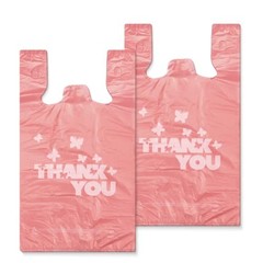 PINK Thank you bagsPCS T shirt bags, To Go Bags,Grocery bags, Large 100 Pink