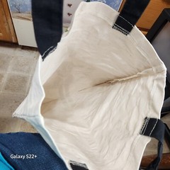 Canvas Tote Lamb Sheep Farm Organic FHF Farmhouse Fresh Double Handles 14″x15″
