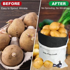 Potato & Onion Sprout-Free Vegetable Storage Bags – White