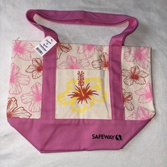 Safeway Hawaii Exclusive Hibiscus Mini Canvas Tote Bag Limited Edition NWT