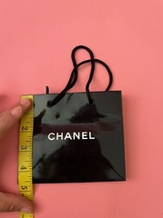 CHANEL Paper Reusable Shopping Ba Black 4.5″ x 5.5 ” x 2.5″