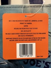 Trader Joe’s RECYCLED OCEAN Reusable Shopping Grocery Tote Bag -Collect ’em All!