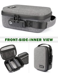 OZCHIN Smell Proof Bag with Combination Lock Odorless Carbon Lined M, Grey