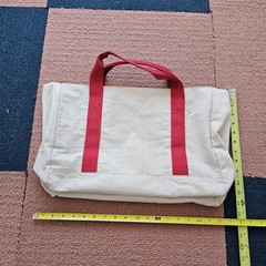 TIME Magazine Beach Lined Canvas Shoulder Tote Bag 16″x11″x7″ Y4a