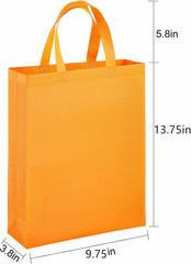 Supersize 14 Pack Reusable Non Woven Gift Bags with Handles Party Fabric Tote