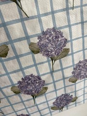 MARSHALLS REUSABLE LARGE SHOPPING BAG 20″ X 18″ NEW HYDRANGEA FLOWER BLUE PLAID