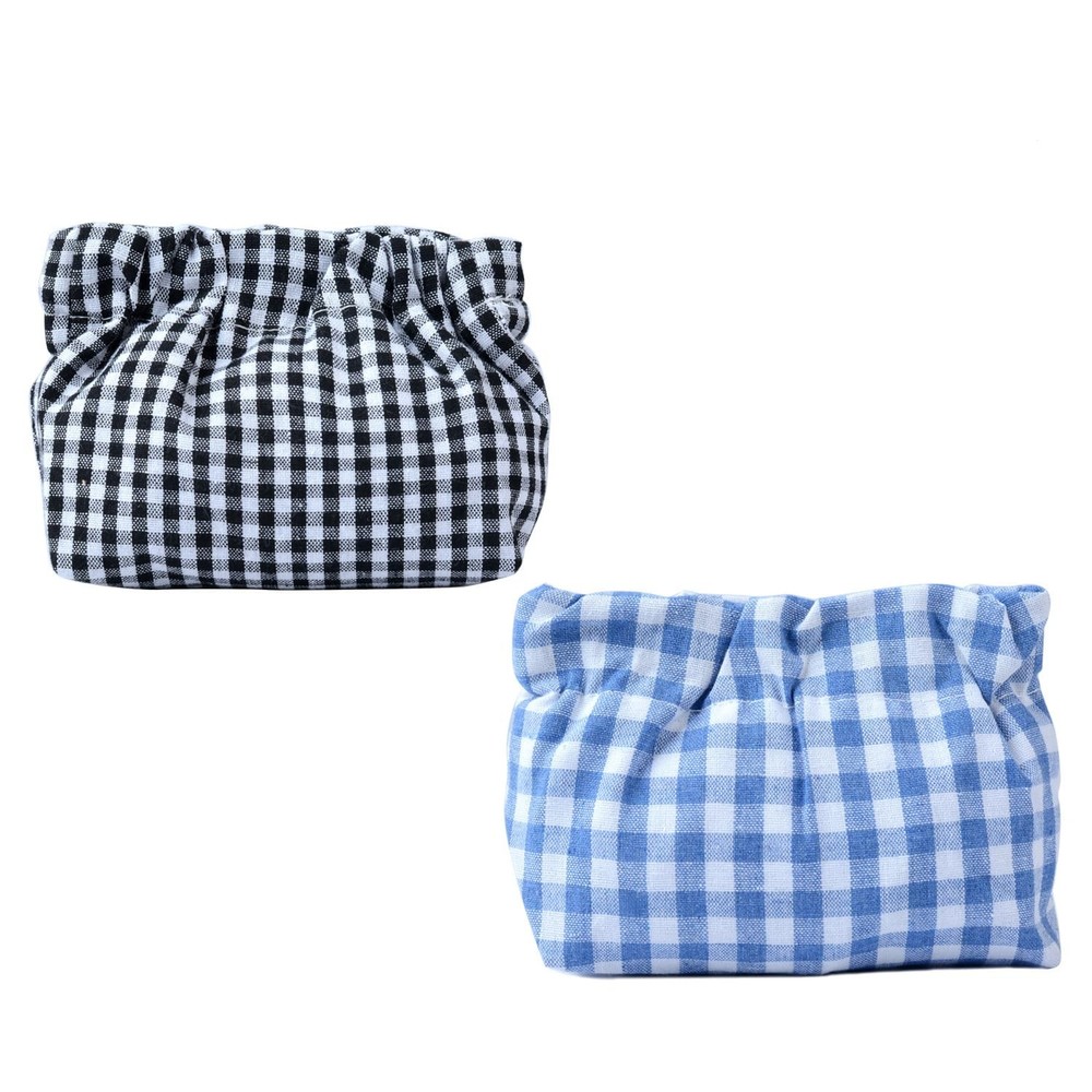 Nainsect Small Pouch bags for purs 2pcs Mini Cosmetics Makeup Blue+black