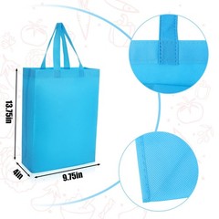 100 Pcs Non Woven Tote Bags Large Reusable Gift Grocery Foldable Fabric Shopp…