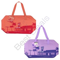 Trader Joe’s Large Insulated Reusable Shopping Tote Bag 8 Gal. Peach & Purple