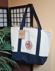 ☆☆Authentic NYC Trader Joe’s Tote Bag☆☆ Purse Beige/Navy Shopping Bag W/Tag