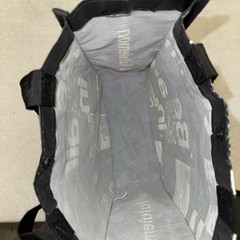 Lululemon Reusable Small Shopping Tote Bag Black White 9.25X11X4.5 Snap Closure