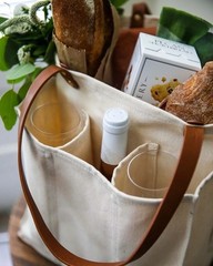 Capabunga Natural Multi-Pocket Canvas Market Tote Bag BRAND NEW with Tag