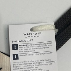 Waitrose No. 1 Large Tote Bag Orange Cherry Off White Nut 2024 John Lewis New