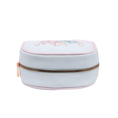 Impressions Vanity Stitch Love Bugs Cosmetic Pouch for Women, Faux Light Blue