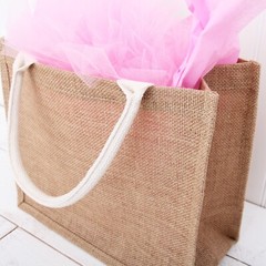 Threadart Jute Tote Bags Fine Burlap Reusable Bridal Shopping Beach – Bulk Packs