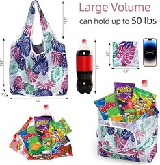 6 Pack Reusable Grocery Bags Heavy Duty with Handles, Reusable Shopping Bags for