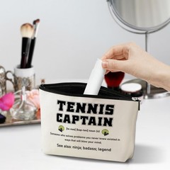 Inspirational Tennis Captain Noun Definition Makeup Bag