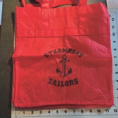 Red Tote Bag Steamboat Sailors Anchor Design Steamboat Springs Colorado