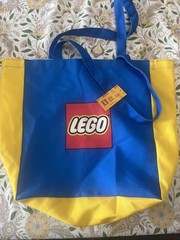 2019 Lego VIP Blue Yellow Red Reversible Tote Bag 21″ x 16″ x 6″ New NWT