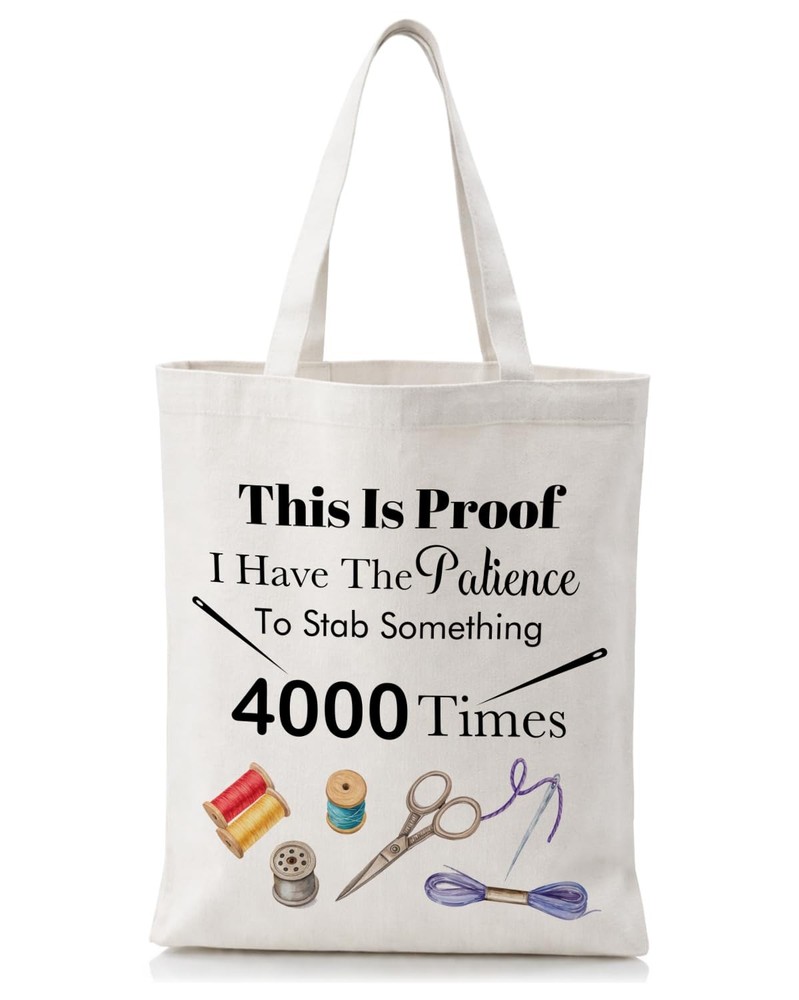 Cross Stitch Project Canvas Tote Bag Sewing Gifts for Women, Cross Stitch Sup…