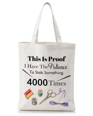 Cross Stitch Project Canvas Tote Bag Sewing Gifts for Women, Cross Stitch Sup…