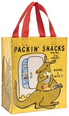 Handy Tote, Packin’ Snacks, reusable lunch sack or gift bag, made from 95% re…