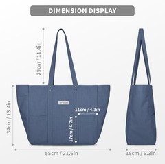 Lar Canvas Tote Bag for Women Everything Bag with Poets and