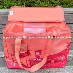 NWT Trader Joe’s 2025 Large Reusable Insulated Cooler Tote Bag in Peach Pink